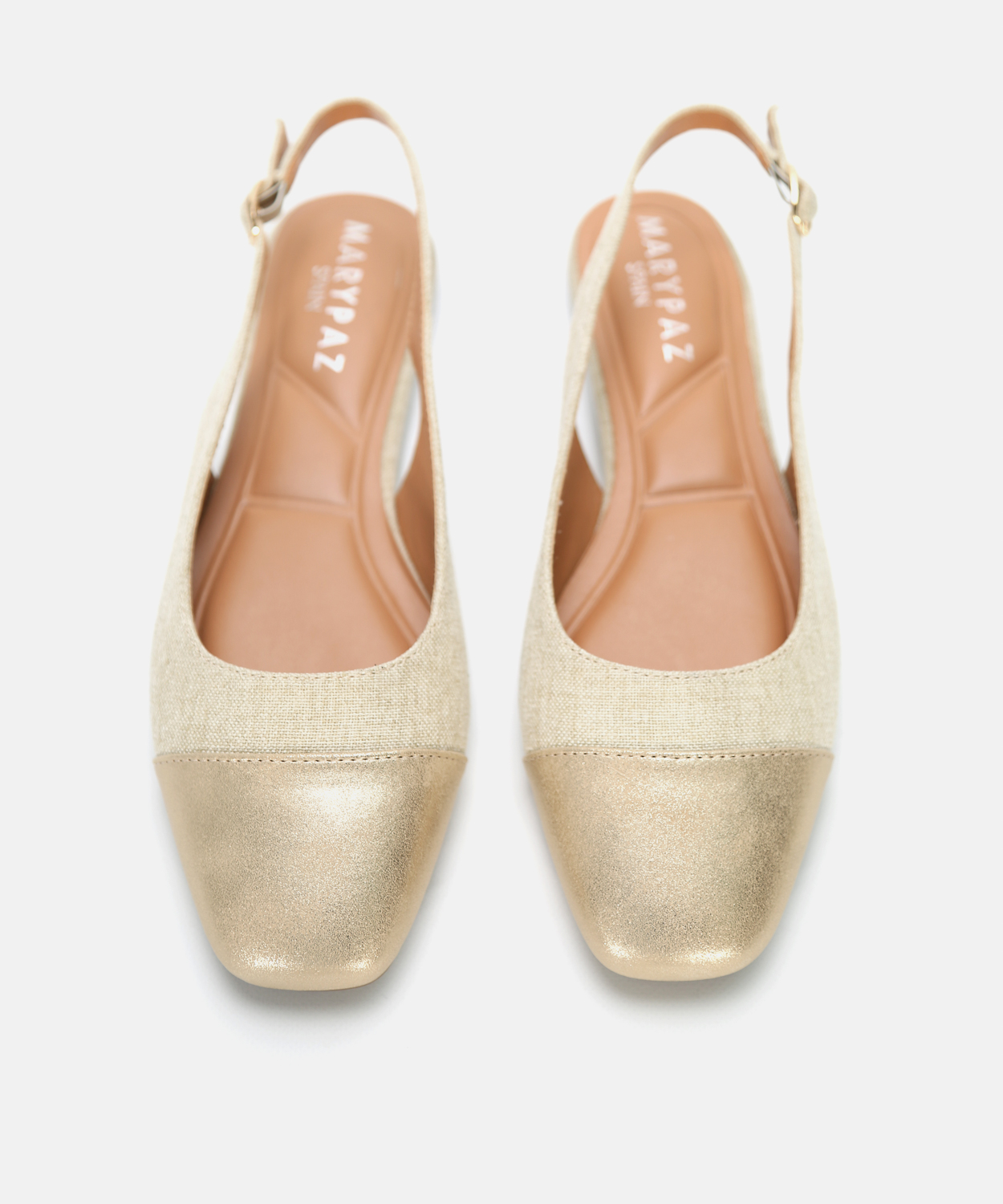 Sapato aberto atr&aacute;s em contraste image number null